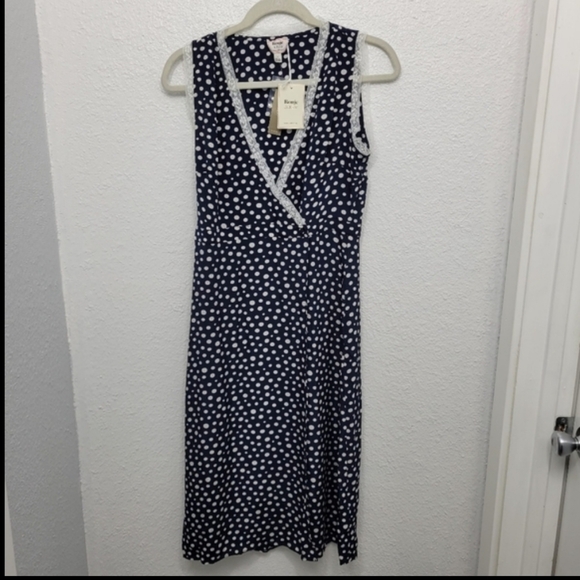 J Crew Rouje X J.Crew Rencard wrap dress CN705 Size 6 NWT Blue White - Picture 5 of 8